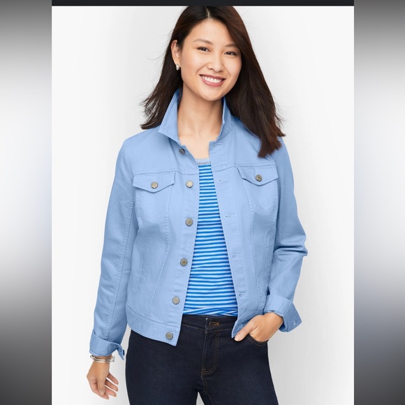 Talbots Light Blue Jean Jacket Sz S - Picture 1 of 7
